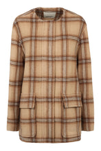Load image into Gallery viewer, Efelia checked wood Jacket
