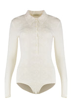 Load image into Gallery viewer, Long-sleeve tricot polo bodysuit
