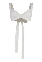 Load image into Gallery viewer, Crush Embroidered linen top

