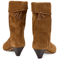 Load image into Gallery viewer, Suede boots with cone heel
