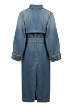 Load image into Gallery viewer, Denim trench coat
