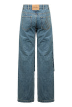 Load image into Gallery viewer, Wide-leg jeans with five pockets
