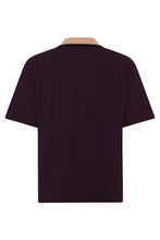 Load image into Gallery viewer, Short Sleeve Sweater with Polo Collar
