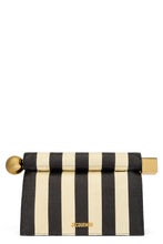 Load image into Gallery viewer, Clutch The Little Round Square with stripes
