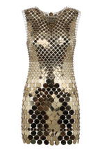 Load image into Gallery viewer, Mini dress with details in gold studs
