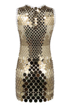 Load image into Gallery viewer, Mini dress with details in gold studs
