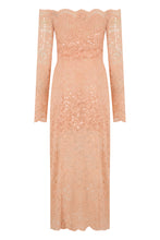Load image into Gallery viewer, Long dress in lace and sequins
