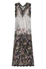 Load image into Gallery viewer, Long dress with floral embroidery
