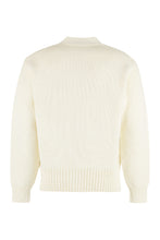 Load image into Gallery viewer, Wool cardigan with contrast buttons
