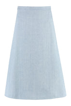 Load image into Gallery viewer, Denim midi skirt
