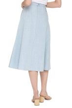 Load image into Gallery viewer, Denim midi skirt

