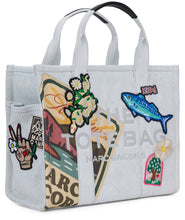Load image into Gallery viewer, Tote bag The Camp Patchwork medium in denim
