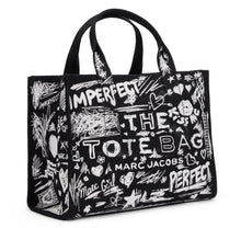 Load image into Gallery viewer, Medium tote bag Punk Scribble Canvas

