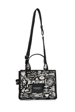 Load image into Gallery viewer, Small Punk Scribble Canvas Tote Bag
