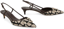 Load image into Gallery viewer, Valentino Garavani - Toile Iconographe motif pointy-toe slingback pumps
