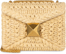 Load image into Gallery viewer, Valentino Garavani - One Stud raffia crossbody bag
