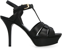 Load image into Gallery viewer, Tribute heeled leather sandals
