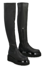 Load image into Gallery viewer, Amalia eco-leather over-the-knee boots
