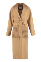 Load image into Gallery viewer, Knitted inserts wool coat
