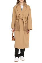 Load image into Gallery viewer, Knitted inserts wool coat
