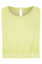 Load image into Gallery viewer, Sleeveless linen top with rhinestones
