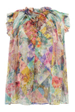 Load image into Gallery viewer, Floral print silk top
