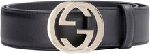 Load image into Gallery viewer, Leather belt with interlocking G buckle
