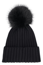 Load image into Gallery viewer, Knitted wool hat with pom-pom
