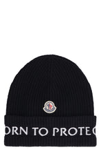 Load image into Gallery viewer, Moncler Born to Protect - Ribbed knit beanie
