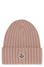 Load image into Gallery viewer, Ribbed knit wool beanie hat
