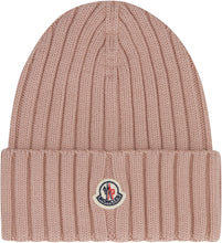 Load image into Gallery viewer, Ribbed knit wool beanie hat
