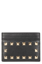 Load image into Gallery viewer, Valentino Garavan - Rockstud pebbled calfskin card holder

