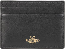 Load image into Gallery viewer, Valentino Garavan - Rockstud pebbled calfskin card holder

