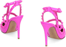 Load image into Gallery viewer, Valentino Garavani - Rockstud patent leather slingback pumps
