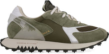 Load image into Gallery viewer, Leather and fabric low-top sneakers
