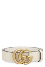 Load image into Gallery viewer, Leather belt with interlocking G buckle
