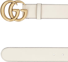 Load image into Gallery viewer, Leather belt with interlocking G buckle
