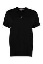 Load image into Gallery viewer, Embroidered star detail cotton t-shirt
