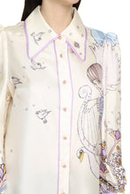 Load image into Gallery viewer, Celestial Blouson printed silk shirt
