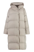 Load image into Gallery viewer, Rhoda long hooded down jacket
