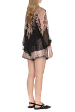 Load image into Gallery viewer, Tuck Illustration printed silk shorts
