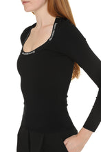 Load image into Gallery viewer, Logo-jacquard trim pullover
