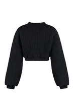 Load image into Gallery viewer, Cropped-length knitted cardigan
