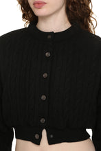 Load image into Gallery viewer, Cropped-length knitted cardigan
