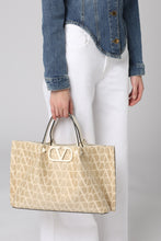 Load image into Gallery viewer, Valentino Garavani - Toile Iconographe Raffia tote bag
