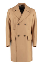 Load image into Gallery viewer, Wool blend double-breasted coat
