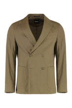 Load image into Gallery viewer, Double-breasted linen blend jacket
