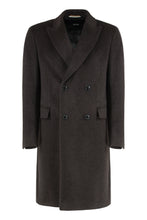 Load image into Gallery viewer, Double-breasted coat in alpaca blend
