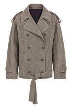 Load image into Gallery viewer, Double-breasted jacket with belt
