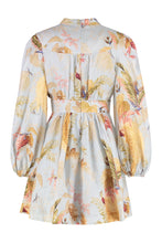 Load image into Gallery viewer, Ascension Plunge Printed linen dress
